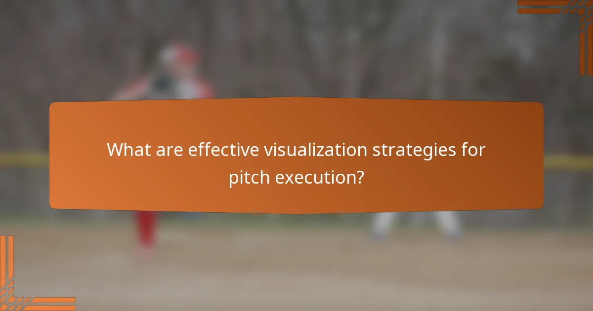 What are effective visualization strategies for pitch execution?